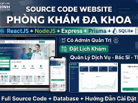 website phòng khám,source code phòng khám,react nodejs,quản lý phòng khám,website y tế,đặt lịch khám